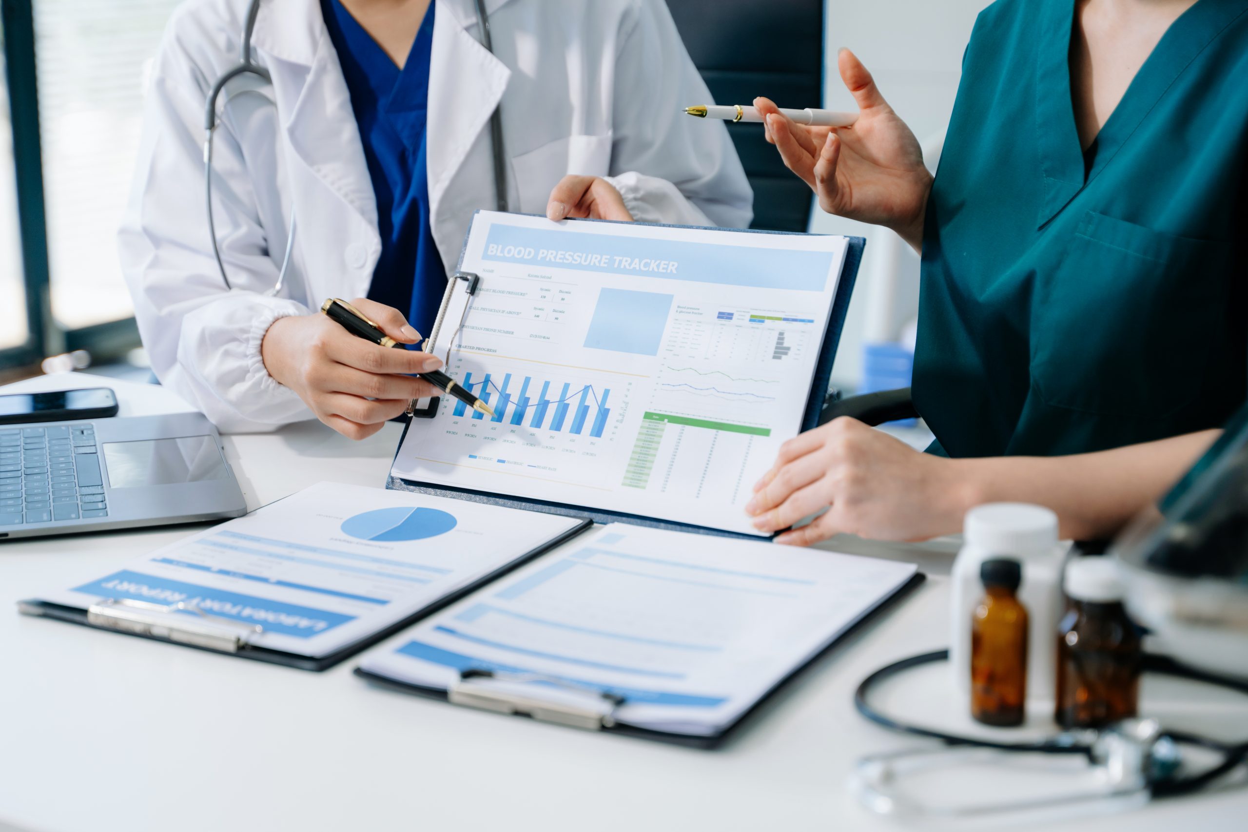 Meeting team of doctor and medical staff Consultation about the